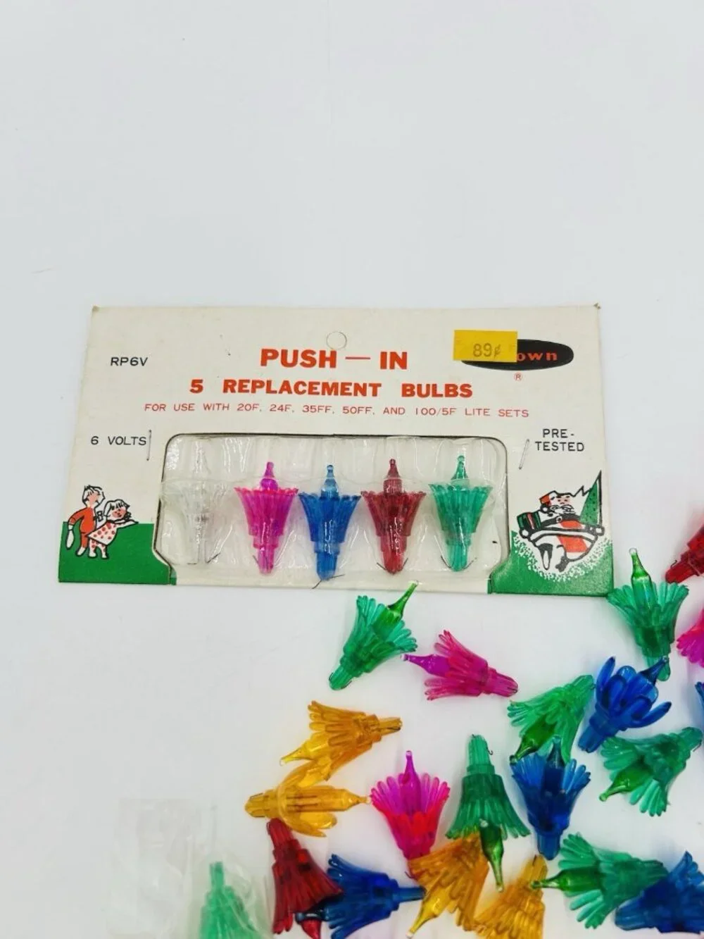 Lot Of 75 Vintage Tulip Flower Petal Reflector Christmas Light Covers w/bulbs